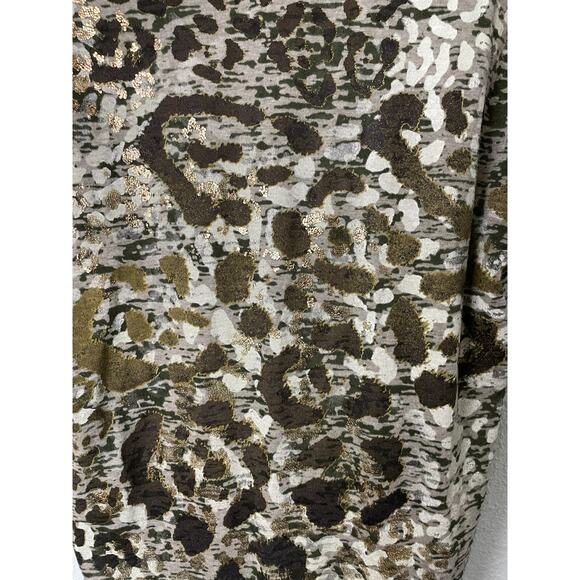 Contemporary Style Signature Studio Gray Green Camo Shirt with Gold Foil Size XL - Picture 3 of 16